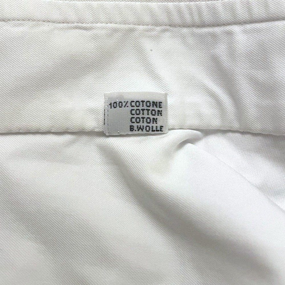 Finamore Napoli Alumo Swiss 100% Cotton White Dress Shirt Men XL 17 Made Italy - Picture 7 of 16